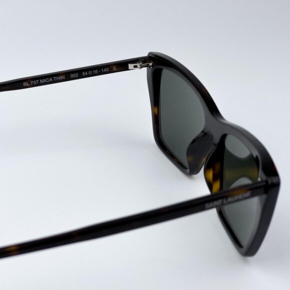 Saint Laurent SL737 MICA THIN 002 Women BRAND NEW Sunglasses Havana Grey Cat Eye main image 4